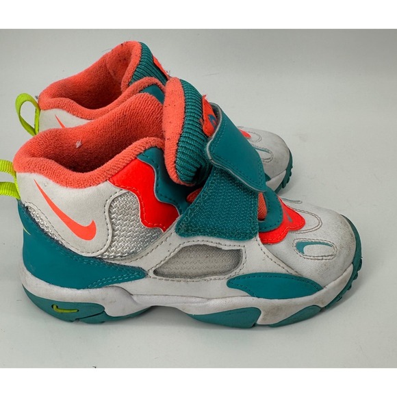 Nike Other - Nike Air Barrage Low White Teal Orange Kids Shoes BV2525-101 Size 10C